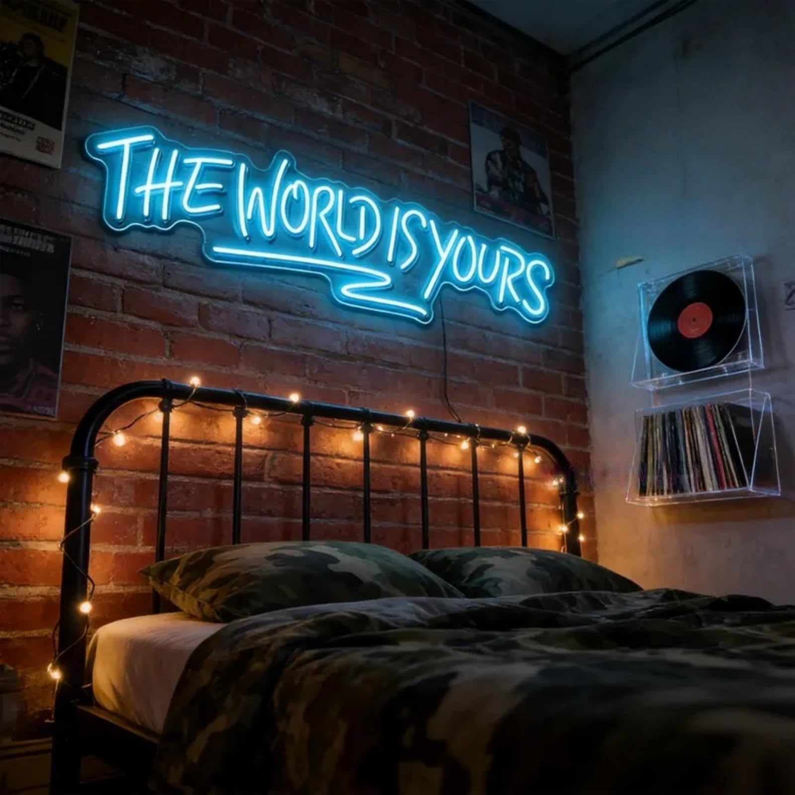The World is Yours Neon Sign for Wall Decor, LED Light Signs for Bedroom Game Room Man Cave Home Bar Bistro Club Cafe Wedding Graduation Party Birthday Gift