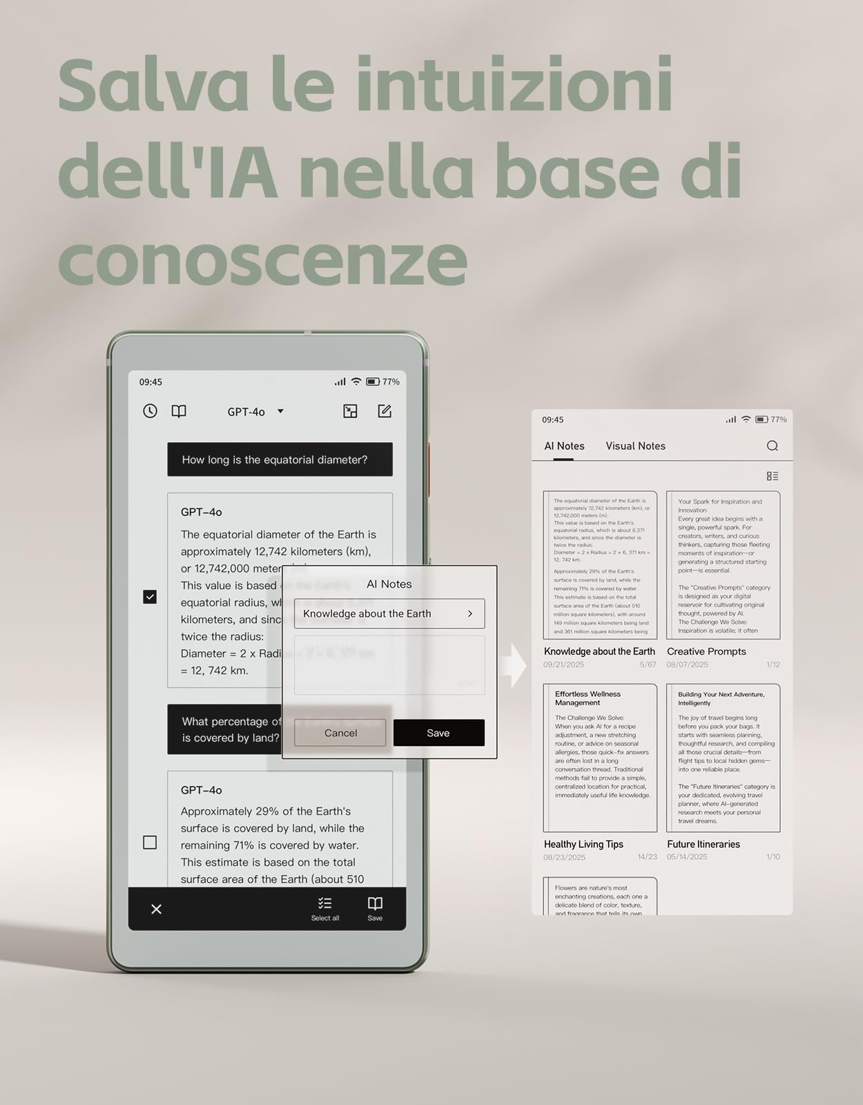 VIWOODS 6,13’’ AiPaper Reader C con display a colori, dispositivo eReader E Ink con luce calda e fredda regolabile, ultra-sottile e leggero, con integrazione AI, 128 GB di memoria