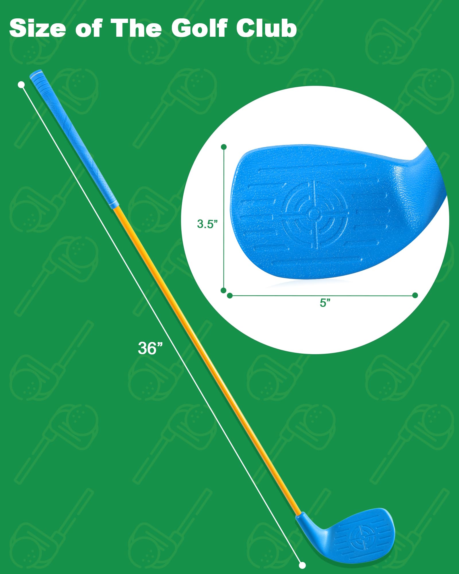 Amazon.com: HOTWIND Backyard Golf Clubs 6 Pack Blue Oversize 36