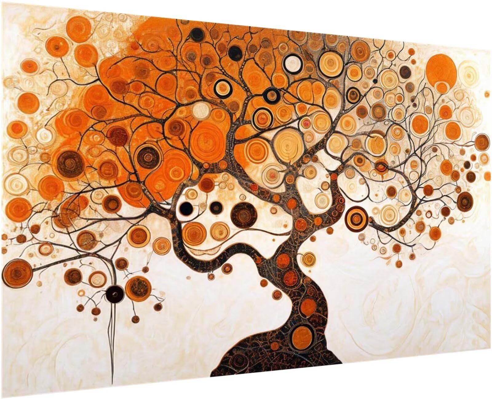Malen Nach Zahlen abstrakt Paint by Numbers 90x120cm,DIY Kreativ Bastelset Erwachsene,Baum Malen Nach Zahlen Kinder Anfänger,mit 3-Pinseln und Acrylfarbe,Haus Dekor,Geschenk Mädchen,Ohne Rahmen,YF-286