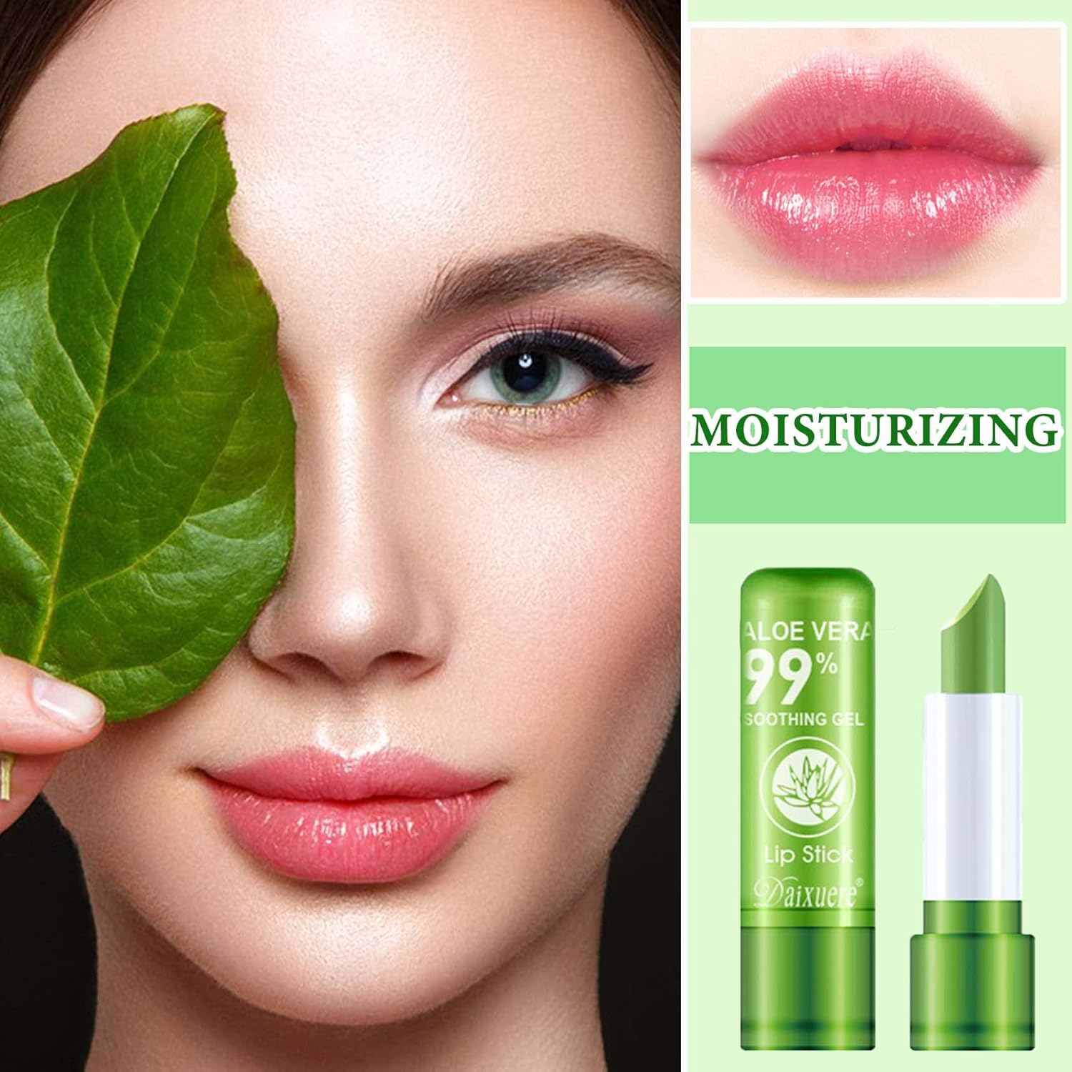 4 PCS Aloe Vera Lipstick,Magic Temperature Color Changing Lip Gloss Set,Long-lasting Nutritious Waterproof Lip Balm Moisturizing Lipstick Lip Makeup Kits for Women 4P(1) image 2 of 7 B0BWLQL9TB