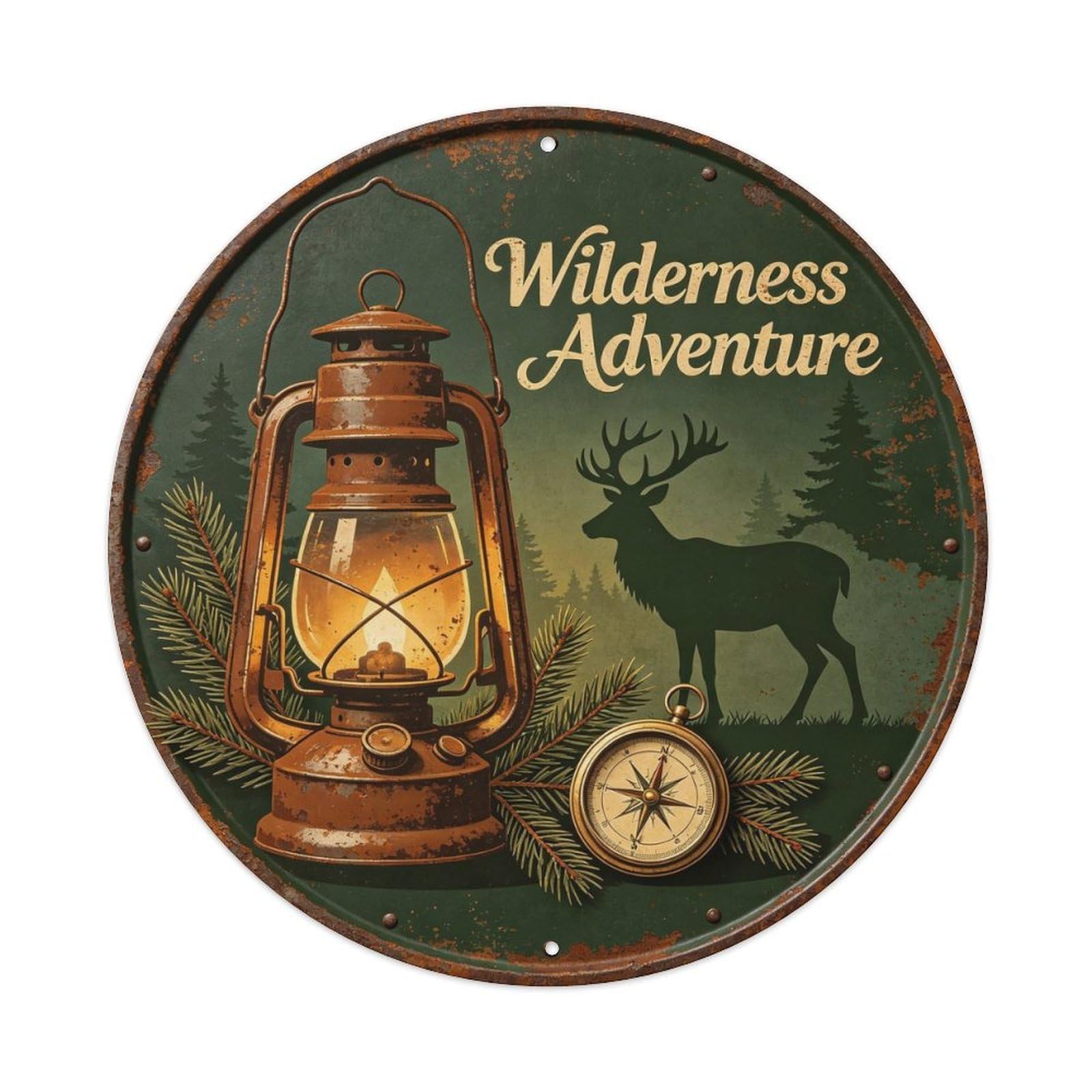 Wilderness Adventure Metal Tin Sign Plaque