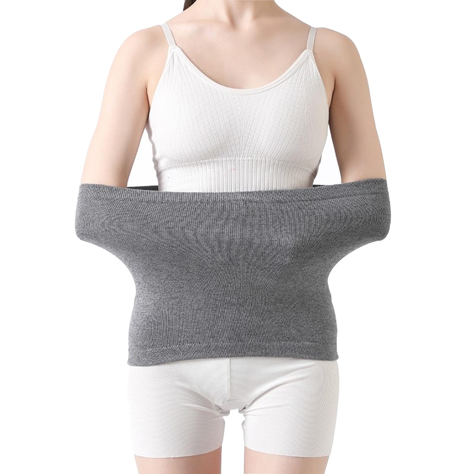 Warm Soft Cashmere Waist Warmer Kidney Hip Warmer, Self-Heating Wormwood Waist Belt Kidney Binder Stomach Warmer, Self Heating Abdominal Warming Band Wrap Belly Warmer Wool Warming Belt for Women Men
