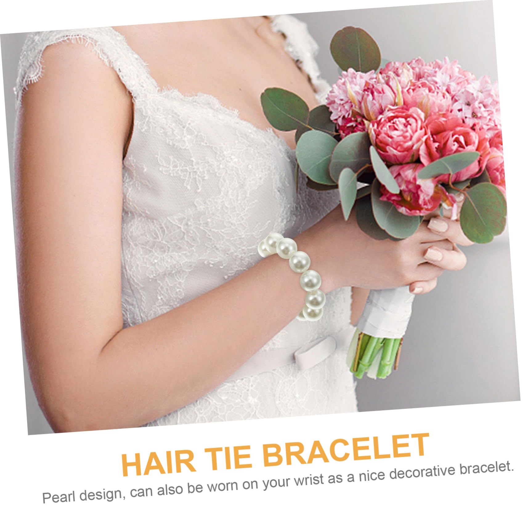 DOITOOL 12stücke Perlen-haargummis Für Damen Elastische Haargummis Als Haarband Und Armband Für Pferdeschwanz Zopf Und Dutt Für Dickes Und Lockiges Haar