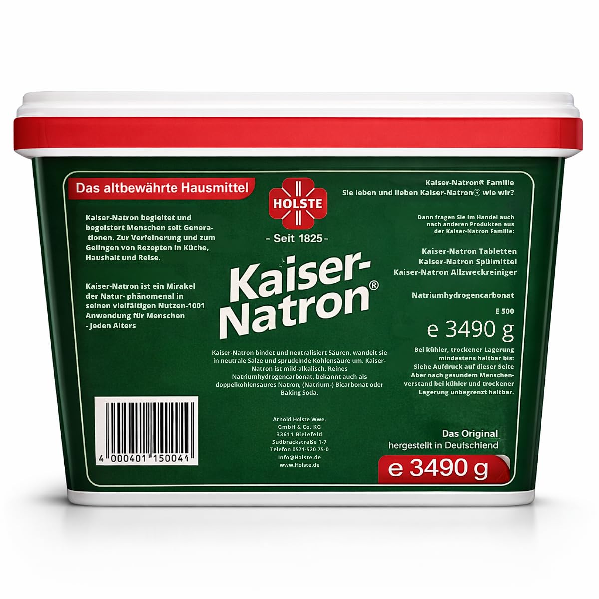 Kaiser Natron Das Original - Jetzt Neu - Im 3490g Vorteilspack - Wachen - Backen - Spülen - Gesundheit und noch vieles mehr - Seit 1825