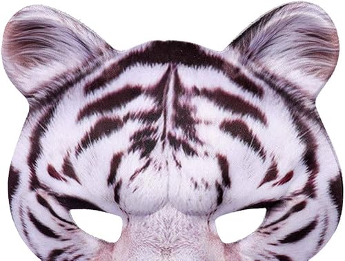 Miniatura 5 de Máscara de media cara de tigre de Halloween, máscara de animal de cosplay para Halloween, fiesta de máscaras, disfraces, accesorios de cosplay