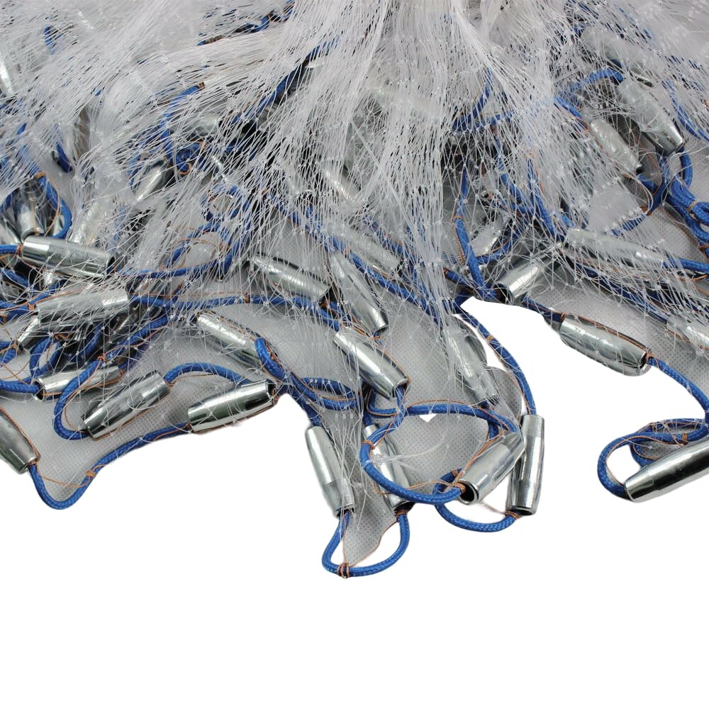 Filet de pêche portable 3/4,2/5,4/6,6 m - Filet de pêche - Filet de pêche - Filet de pêche - Filet de pêche avec couleur, corde épaisse, filet dense