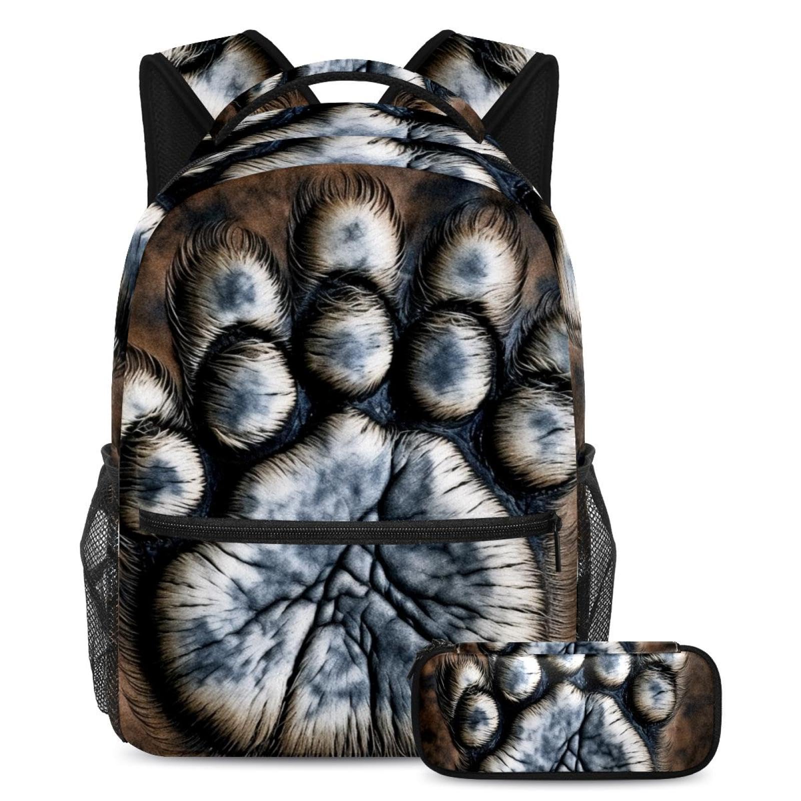 Ensemble sac à dos et trousse multicolore style étudiant - 7