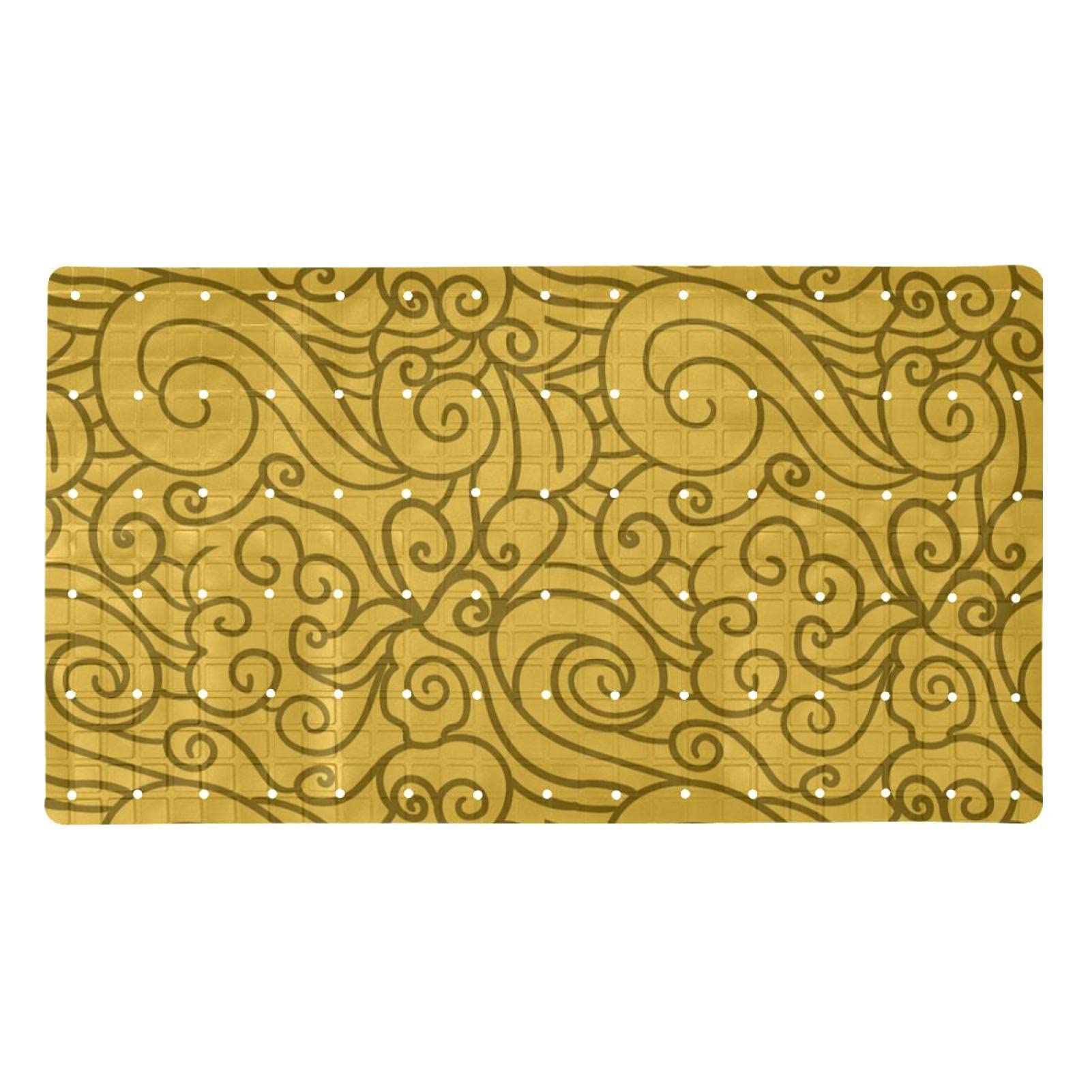 Tapis de bain antidérapant marron, idéal pour le bain des enfants