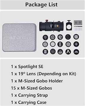 amaran Spotlight SE 19Lens kit Projection Lens Modifier