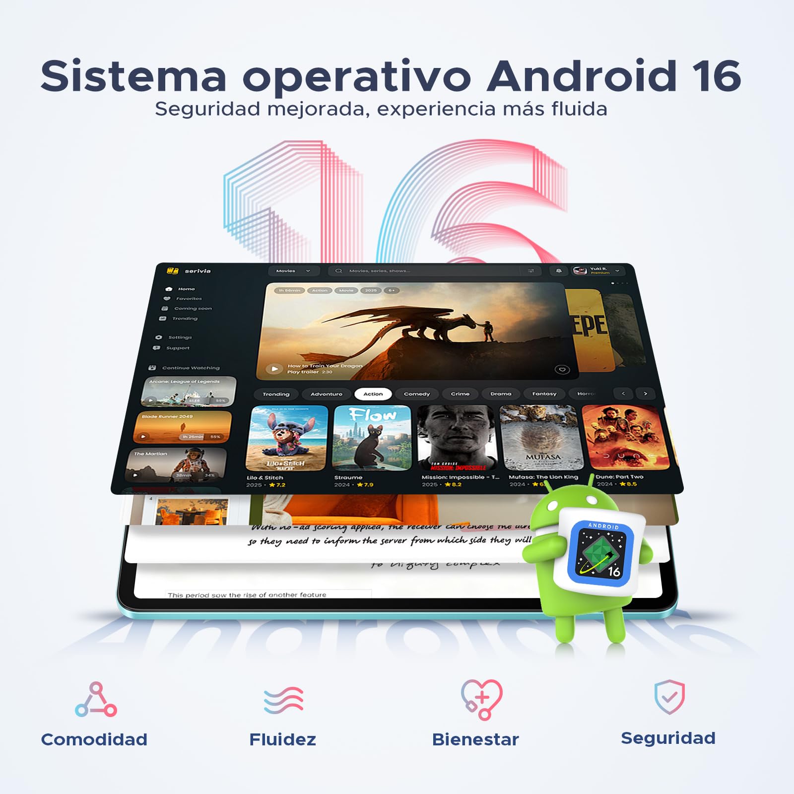 P12 Pro Tablet 12 Pulgadas, Tableta Android 16, 48GB RAM+256GB ROM/2TB TF, T7300 Octa-core, 2.4K 120Hz, 12000mAh/18W, 13MP+8MP, 5G WiFi, 4G LTE, Gemini AI, Face ID, Tablets con Teclado y Lapiz, Azul