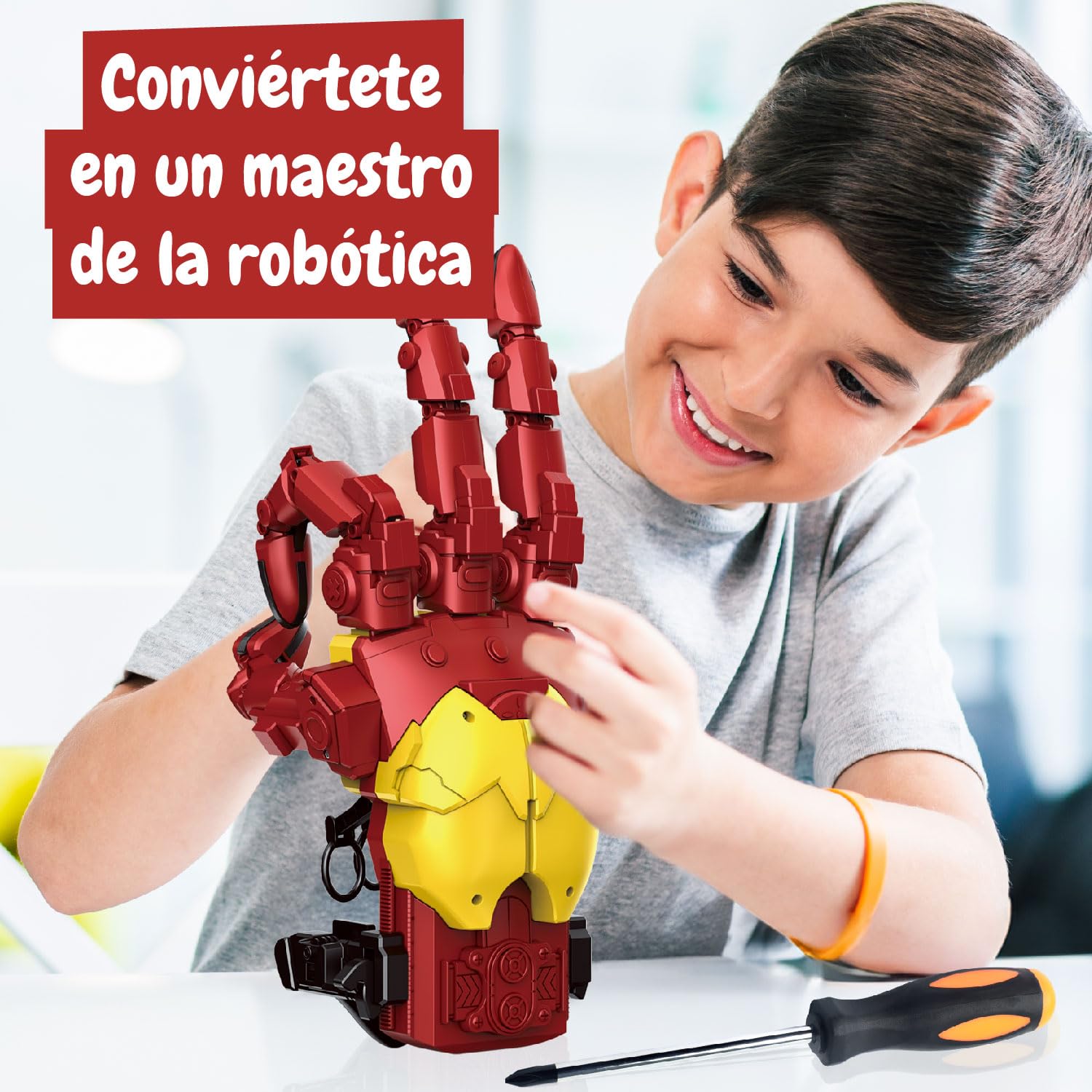 Science4you Kit de Mano Hidráulica Cyborg - Construye tu Propia Mano Robótica Gigante con 112 Piezas, Juguetes Stem Iron, Regalo de Robots Kits de Modelismo para Niños y Niñas de 10 11 12 13 14+ años