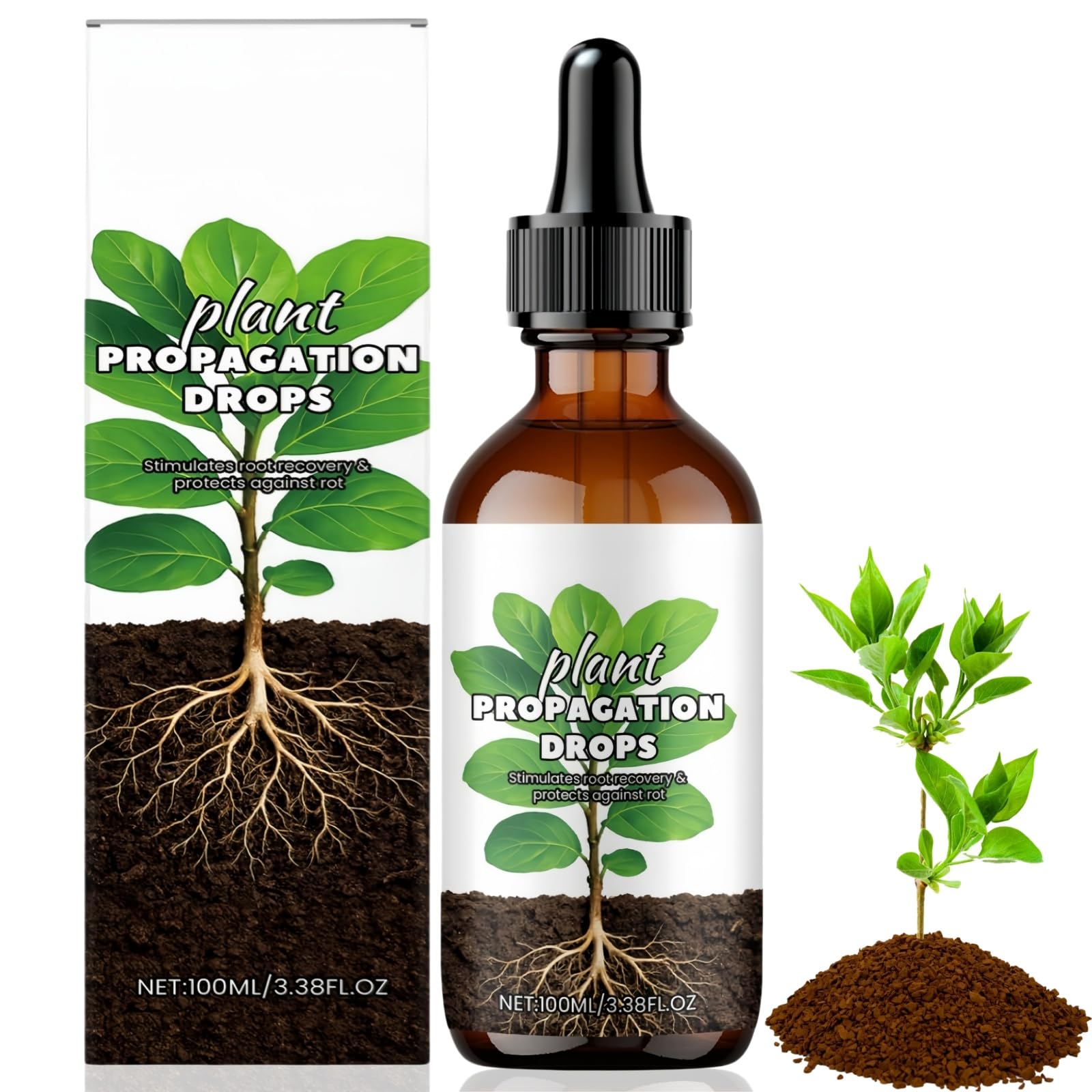 Liquid Plant Rooting Solution,Rooting Hormone Powder & Gel for Cuttings,Liquid Root Stimulator & Grow Formula,Strong Roots Liquid Fertiliser,Concentrated Propagation Buddy for Healthy Stems,100ml
