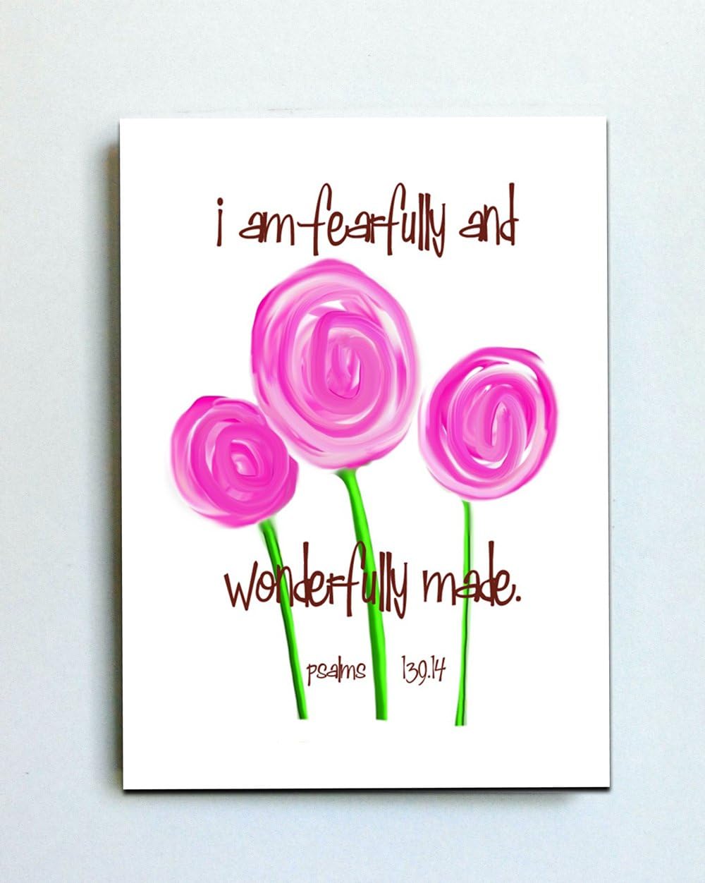 Kidzies Psalms Flowers Off-the-Wall 3D Artwork 8"x10"