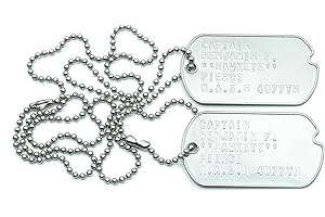 MASH Benjamin "Hawkeye" Pierce Stainless Steel Dog Tags Costume Accessory