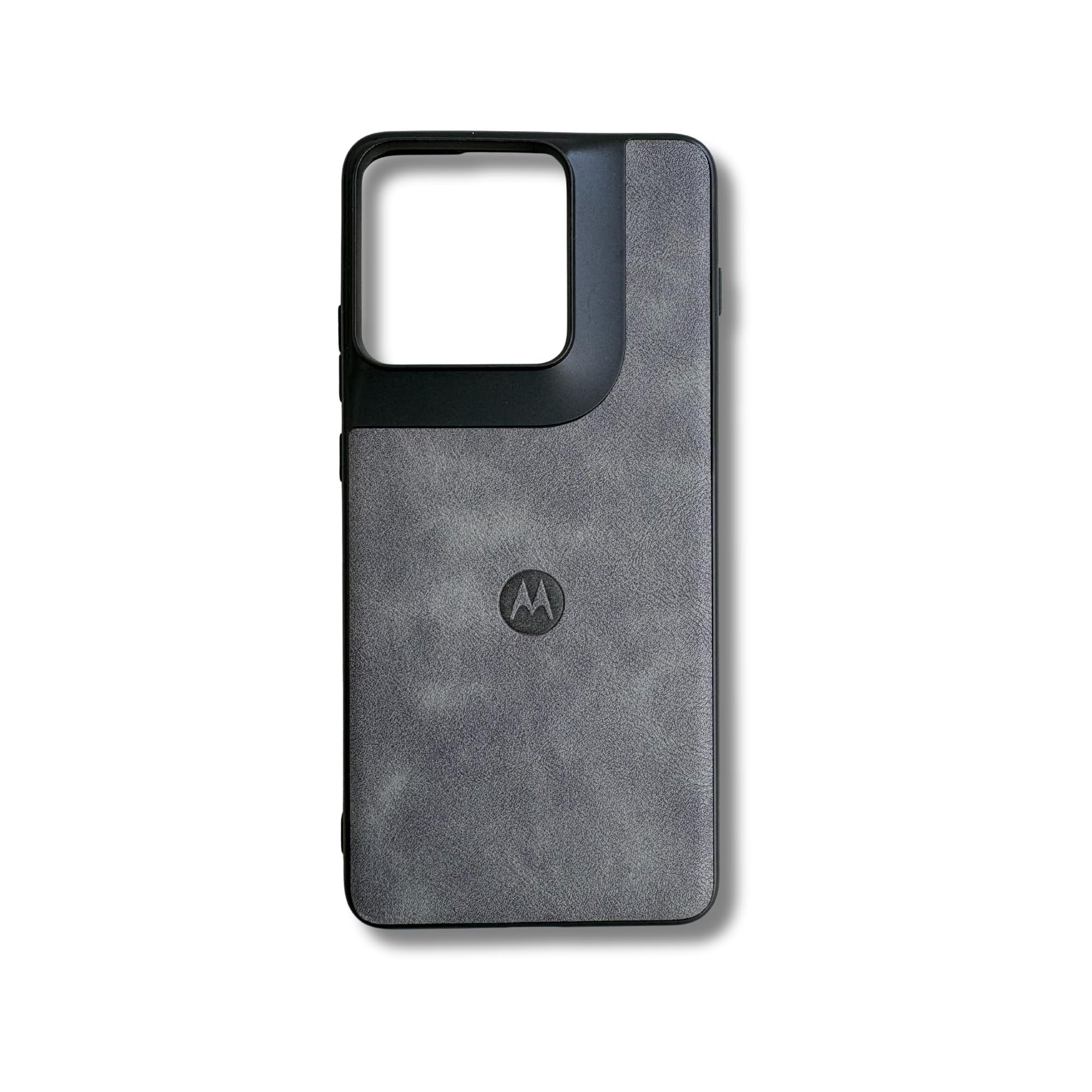 Premium Leather Back Cover for Motorola Edge 70 5G | Slim & Stylish Protective Case with Soft Edges | Shock Resistant, Lightweight Case (Grey)-image-1