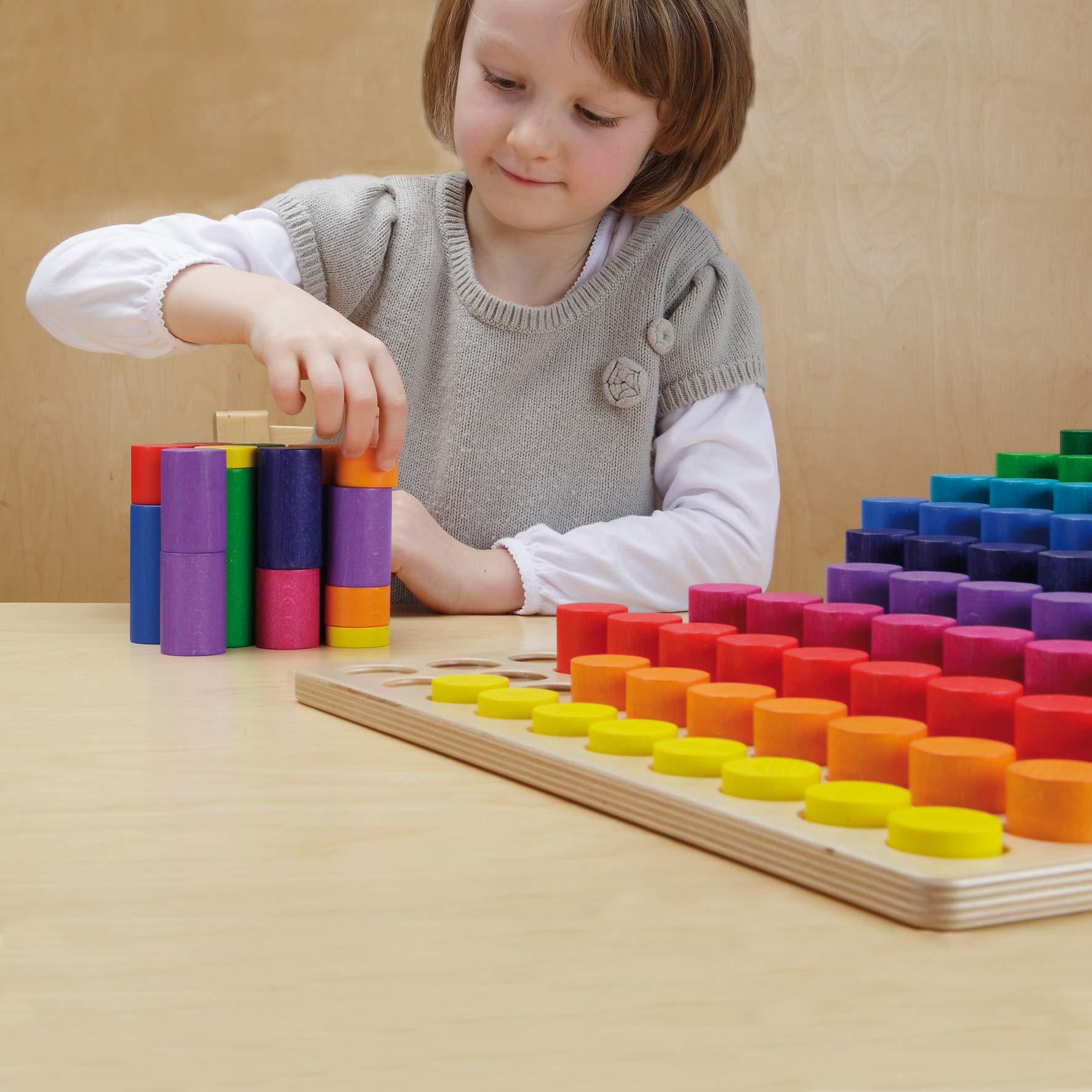Erzi Juego De Números De Madera – 29 Piezas Educativas De Haya, Fabricado En Alemania, Ideal Para Aprender Matemáticas Jugando