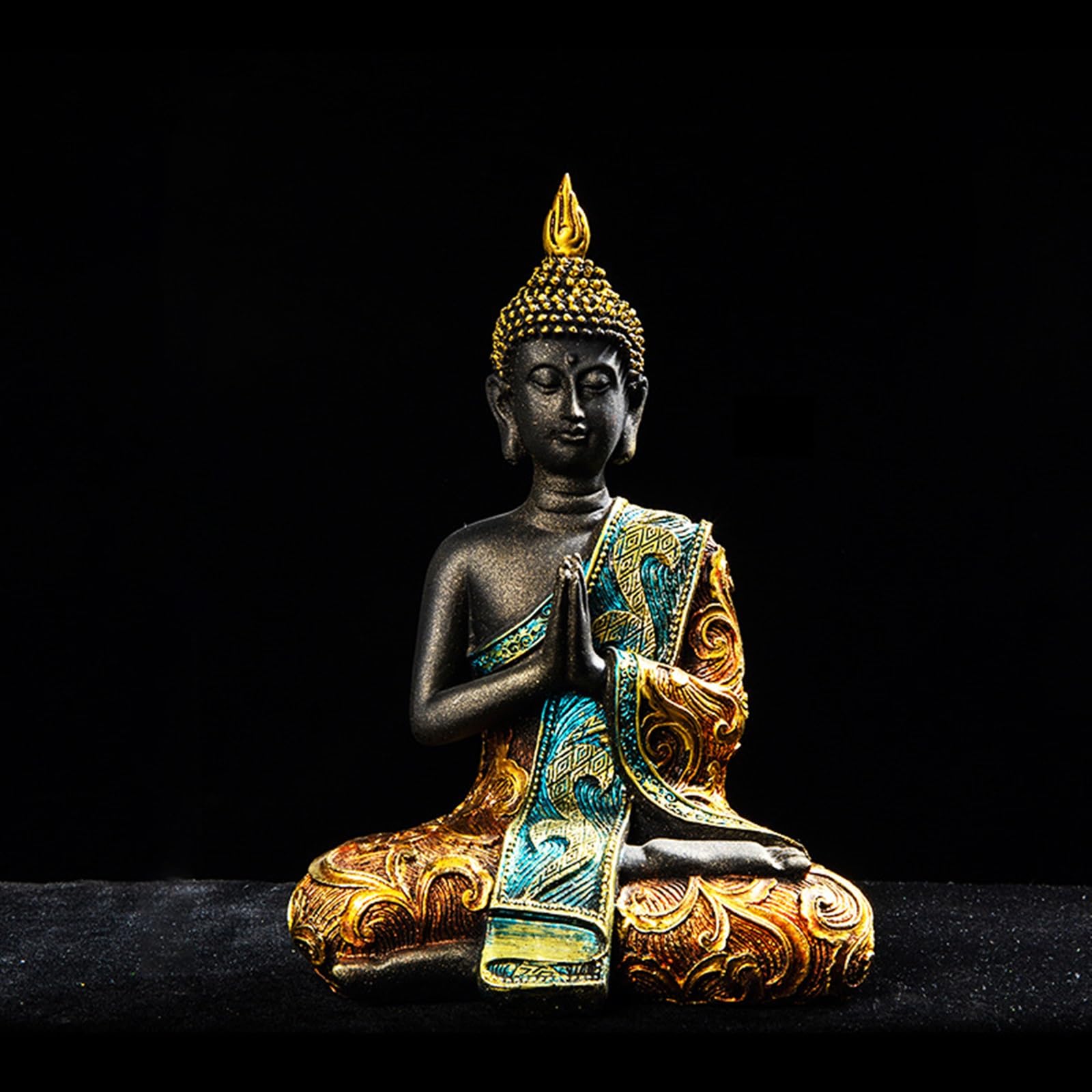 Figuras Decorativas Tailandia Buda Buda Escultura Budismo hindú Fengshui estatuilla meditación decoración del hogar Decoracion hogar(10cm)