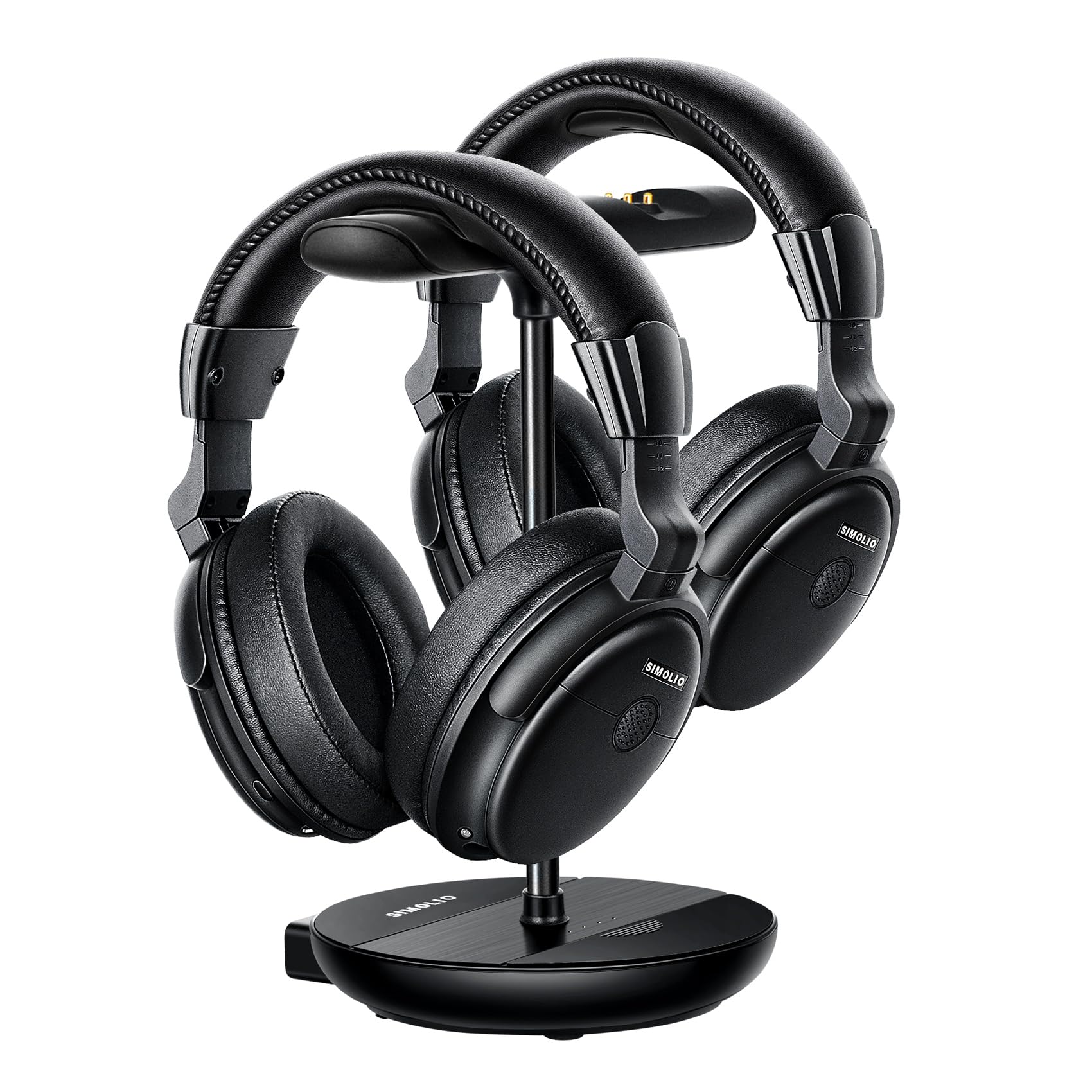 SIMOLIO Double Casque TV sans Fil pour Television & Seniors, Dialogue Clair