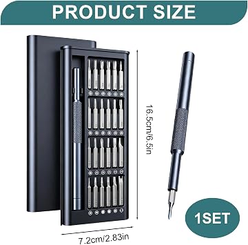 24 in 1 Precision Screwdriver Set, Mini Screwdriver Set with Torx, Tri Point Bits, Pentalobe. Suitable for Repairing Electronic Products Such As Mobile Phones, Laptops, Model Airplanes, Electronics