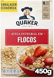 Aveia Em Flocos Regulares Quaker Caixa 450G Embalagem Econômica