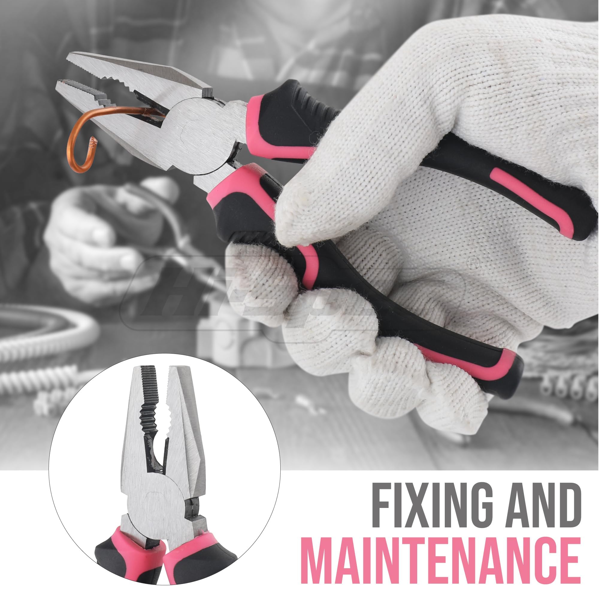 Hi-Spec Pink Tool Set - 25pc DIY Kit for Women -4