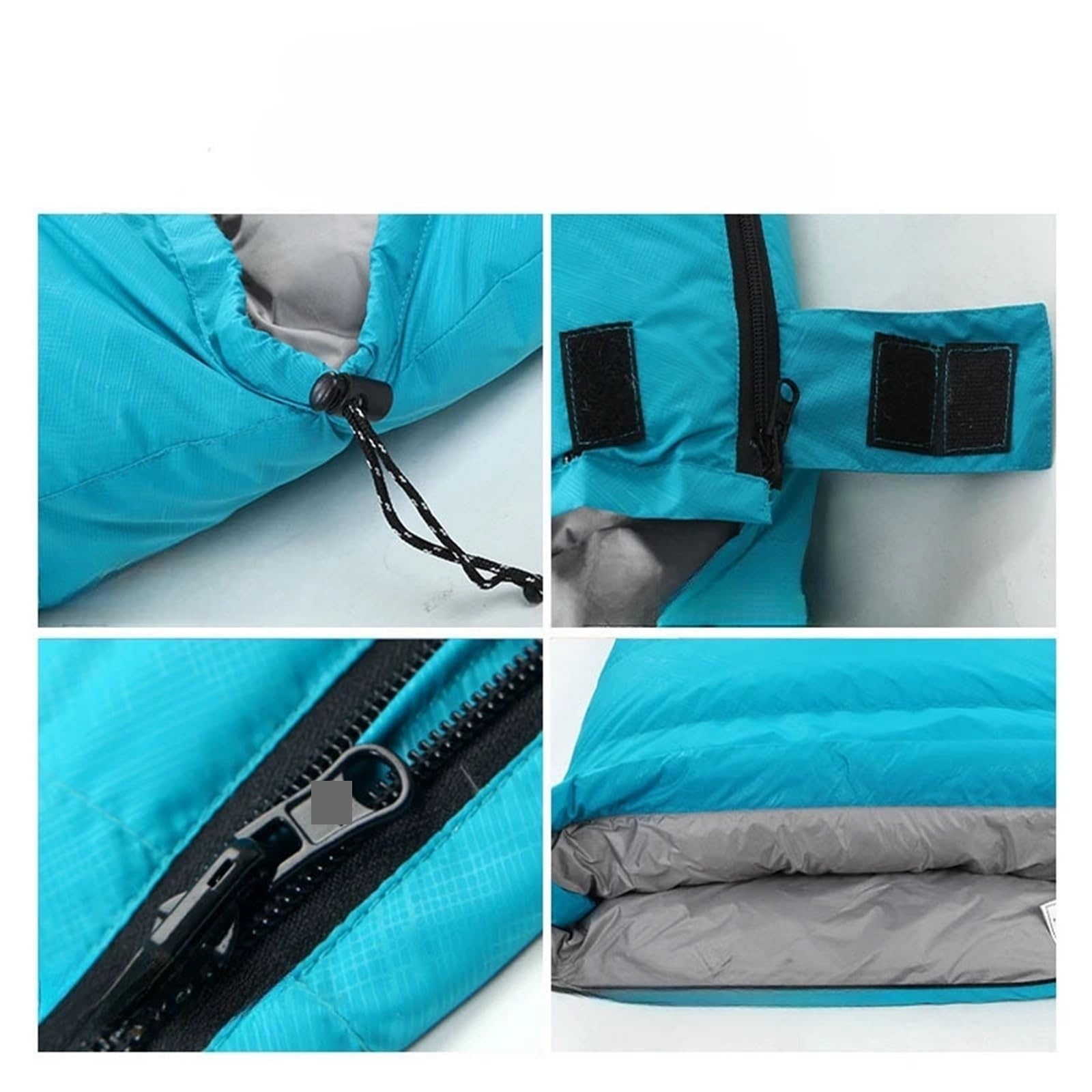 Sacco A Pelo da Campeggio White Goose Down Adult Envelope Sleeping Bag Single Person Outdoor Camping Portable per Campeggio, Viaggi