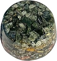 Vista 14 de Peridot Single Crystal Small Tower Buster Orgone Generator Energy Accumulator PERFECT GIFTING TOOL!!!! Orgonite Many Beautiful Ingredients!