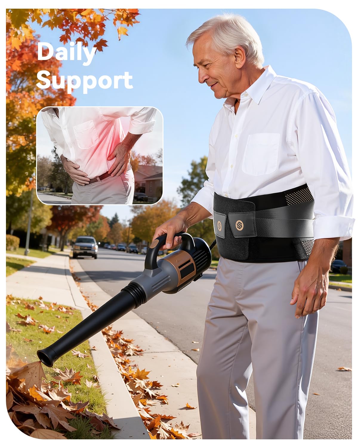 Ultra Breathable Back Brace for Lower Back Pain Relief,[Medical Grade & Copper Infused] Lumbar Support Belt with Bionic Support System, Adjustable Back Support Brace for Sciatica,Herniated Disc,Men&Women - Image 9