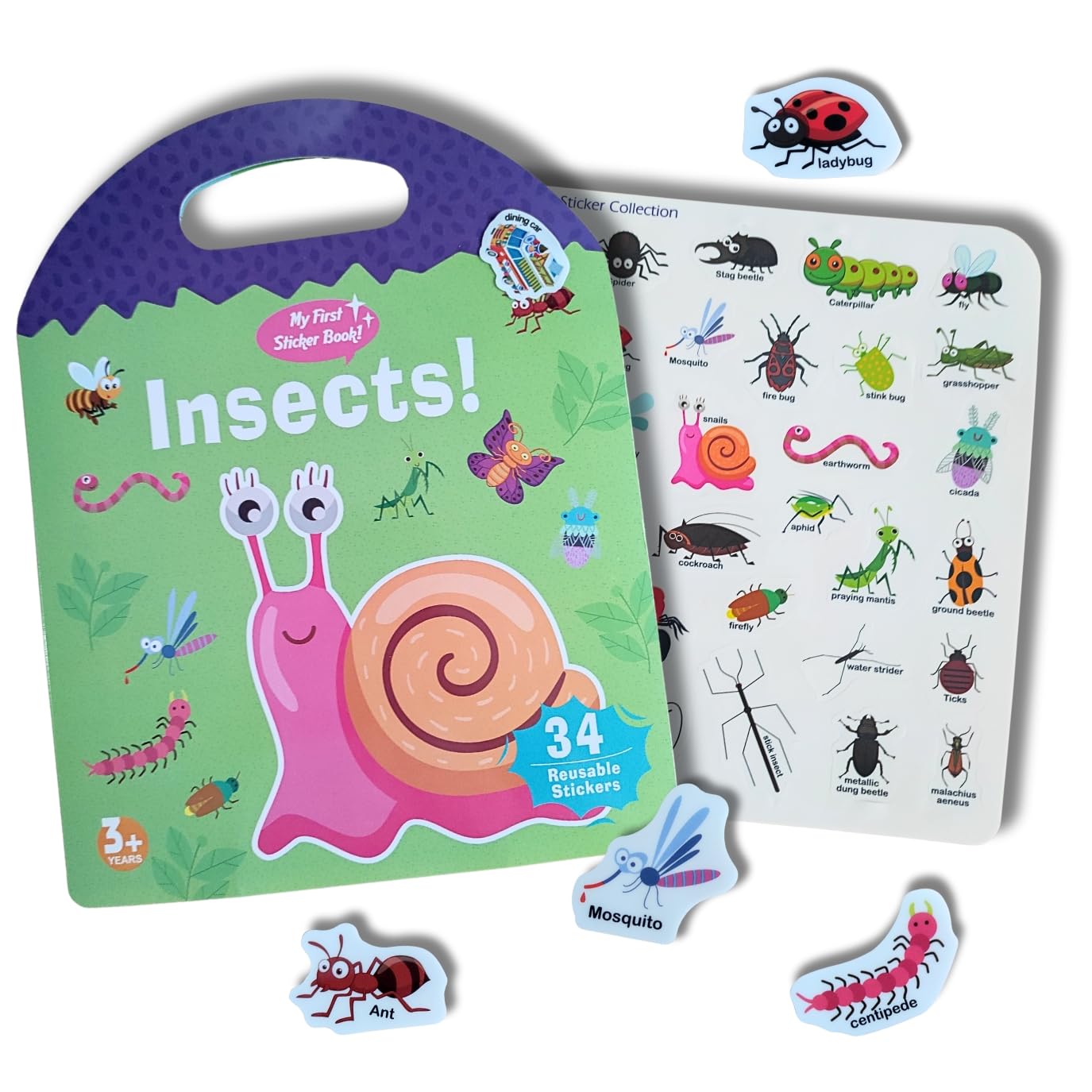 3 Libri Di Adesivi Riutilizzabili Per Bambini - Insetti, Spazio E Oceano - Foto 10