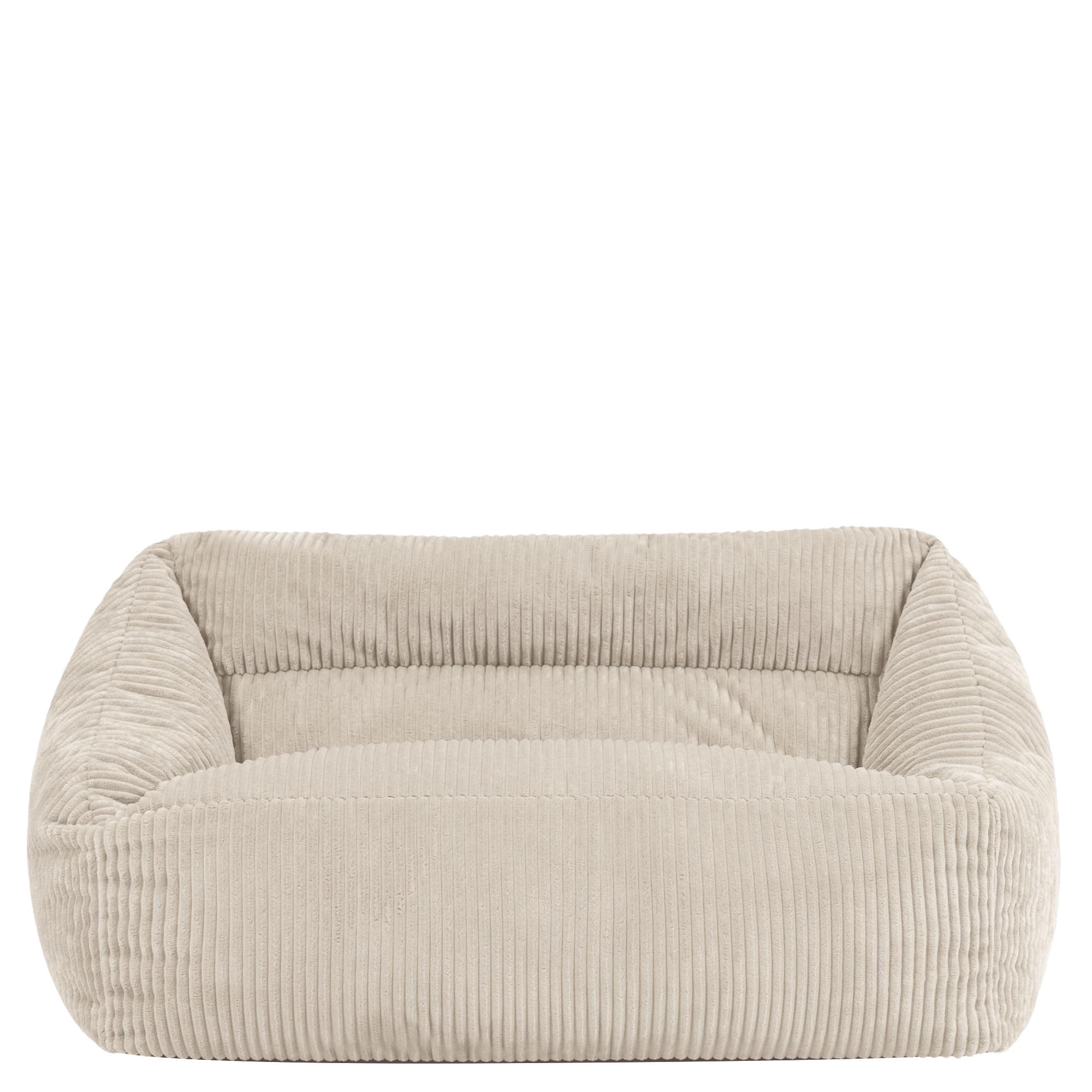 Icon Natalia Sitzsack Kinder Sofa, Beige, Flauschiger Cord Stoff, Sitzsack Cord mit Füllung, Bequemer Kinder Sessel, Kuschelsessel, Lese Sessel, Schlafzimmer, Kinderzimmer, Jugendzimmer