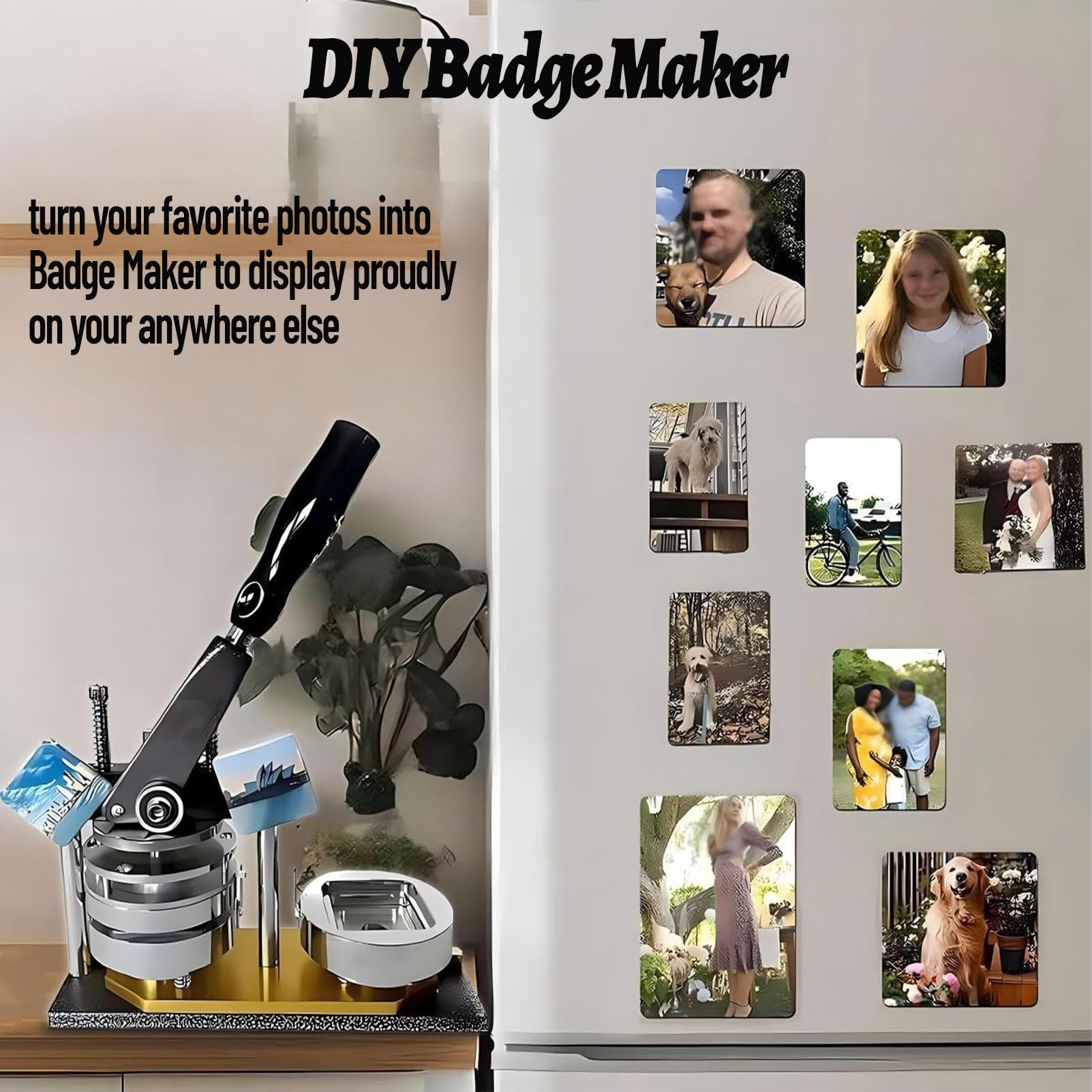 Maszyna Do Produkcji MagnesóW Na ZdjęCia, Maszyna Do Produkcji MagnesóW Na ZdjęCia, Magnesy Na LodóWkę Diy, Tworzenie Przypinek Z Magnesem Na LodóWkę Badges-800pcsMaterial