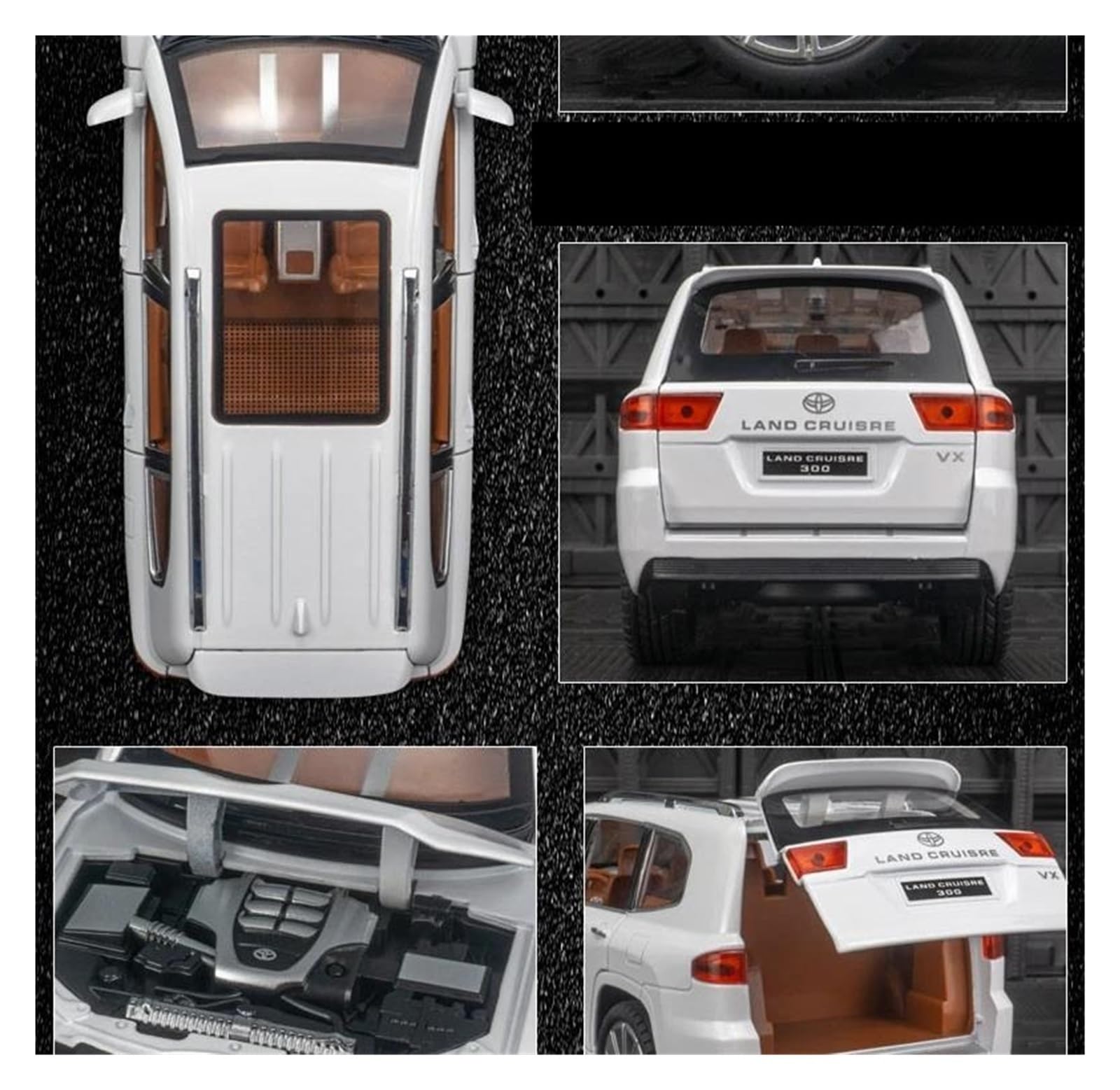 PER TOYOTA LAND CRUISER 1:24 MODELLINO IN LEGA AUTO SOUVENIR DA COLLEZIONE