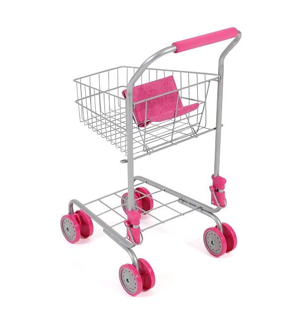 Foto 3 de 3 de Bayer Chic 2000-Carrito de la Compra para niños, supermercado, Accesorios para Tienda, Color Rosa