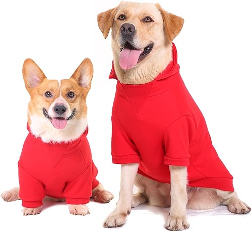 Miniatura 2 de Sudaderas con capucha para perros grandes y medianos, ropa con agujero para correa para perros, ropa de bulldog pitbull (sudadera con capucha para