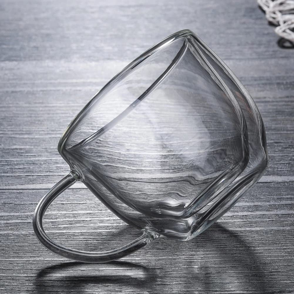 Tazza di caffè in vetro trasparente tazza di latte whisky tè beer doppio cocktail vino tazza drinkware tumbler tazze