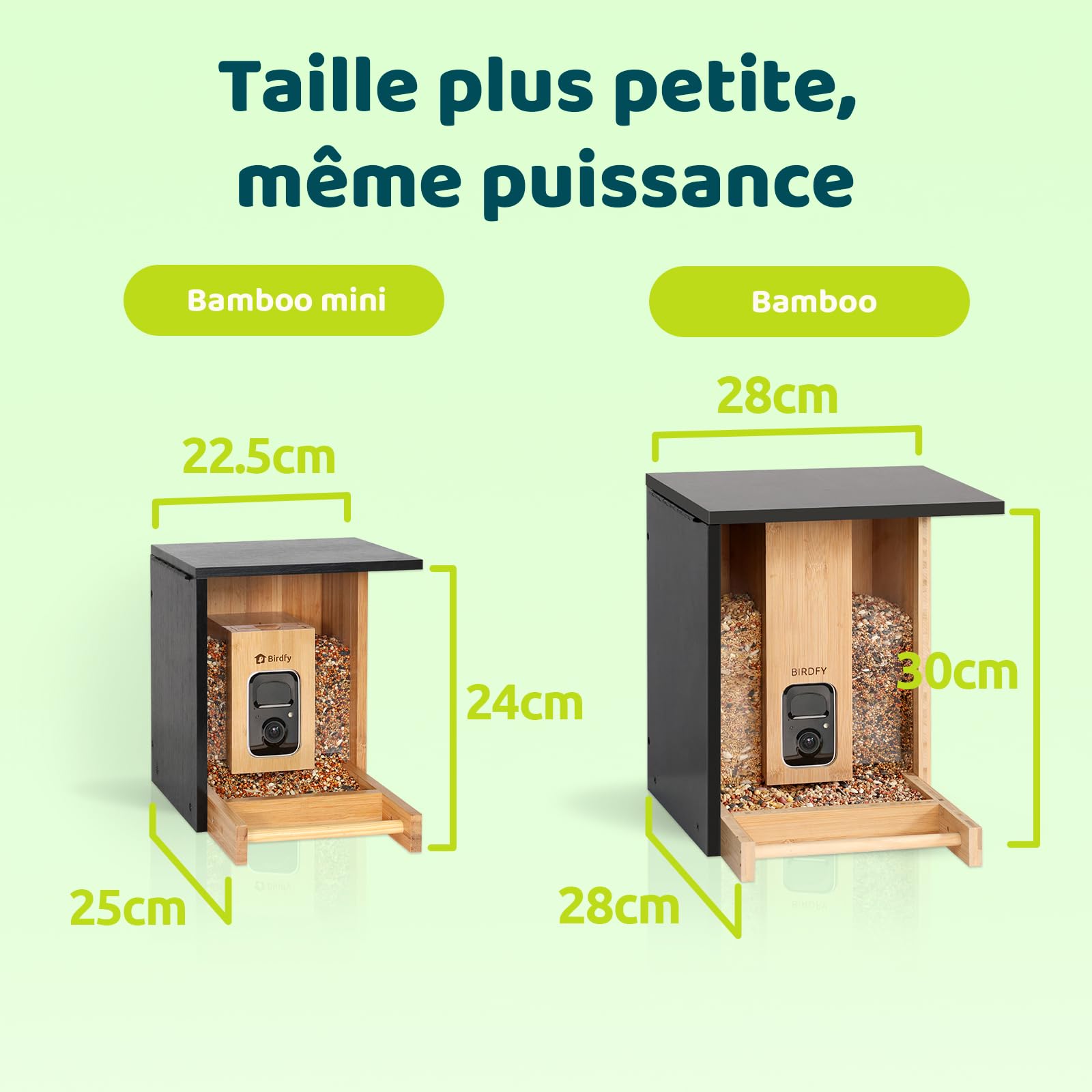 Netvue Birdfy Mangeoire Oiseaux Bambou Caméra Solaire Vision Nocturne Capture Auto Images Vidéos Notification