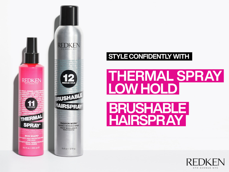 Redken Brushable Hairspray 12 For All Hair Types - Protects Against Frizz and Humidity With Flexible Medium Hold With Natural Finish