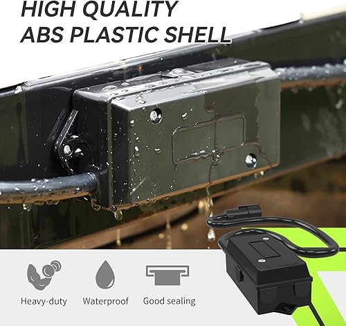 Miniatura 4 de RVMATE Kit de cable de remolque de 7 vías y 8 pies, incluye soporte para enchufe y conector de remolque arnés de cableado con caja de conexiones