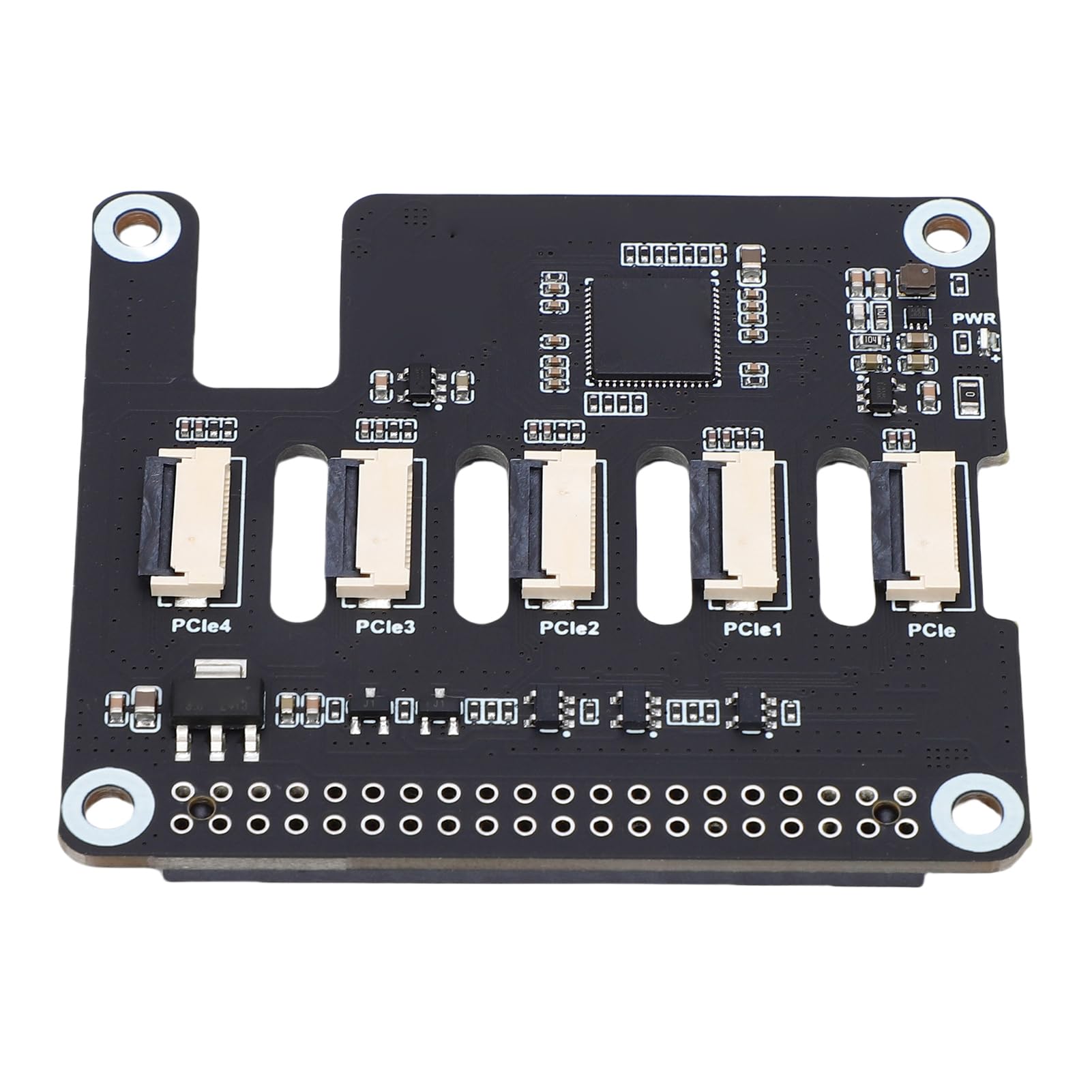 XUMIUZIY Adattatore PCIe Gen2 a 4 FFC |Modulo di Espansione con 4 Connettori FFC per Stacking HAT RasPi 5 PCIe