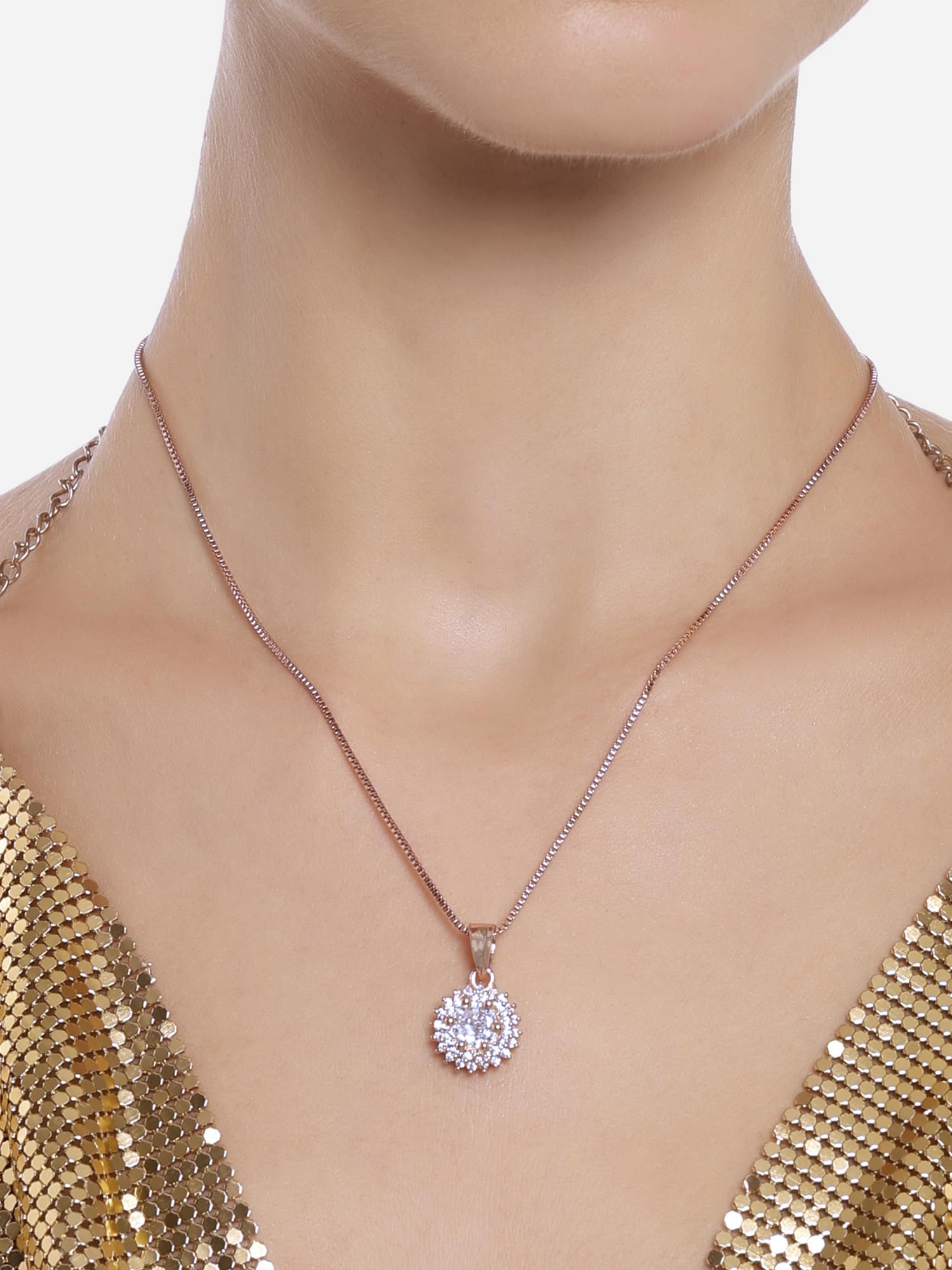 CZ Pendant & Chain for Women