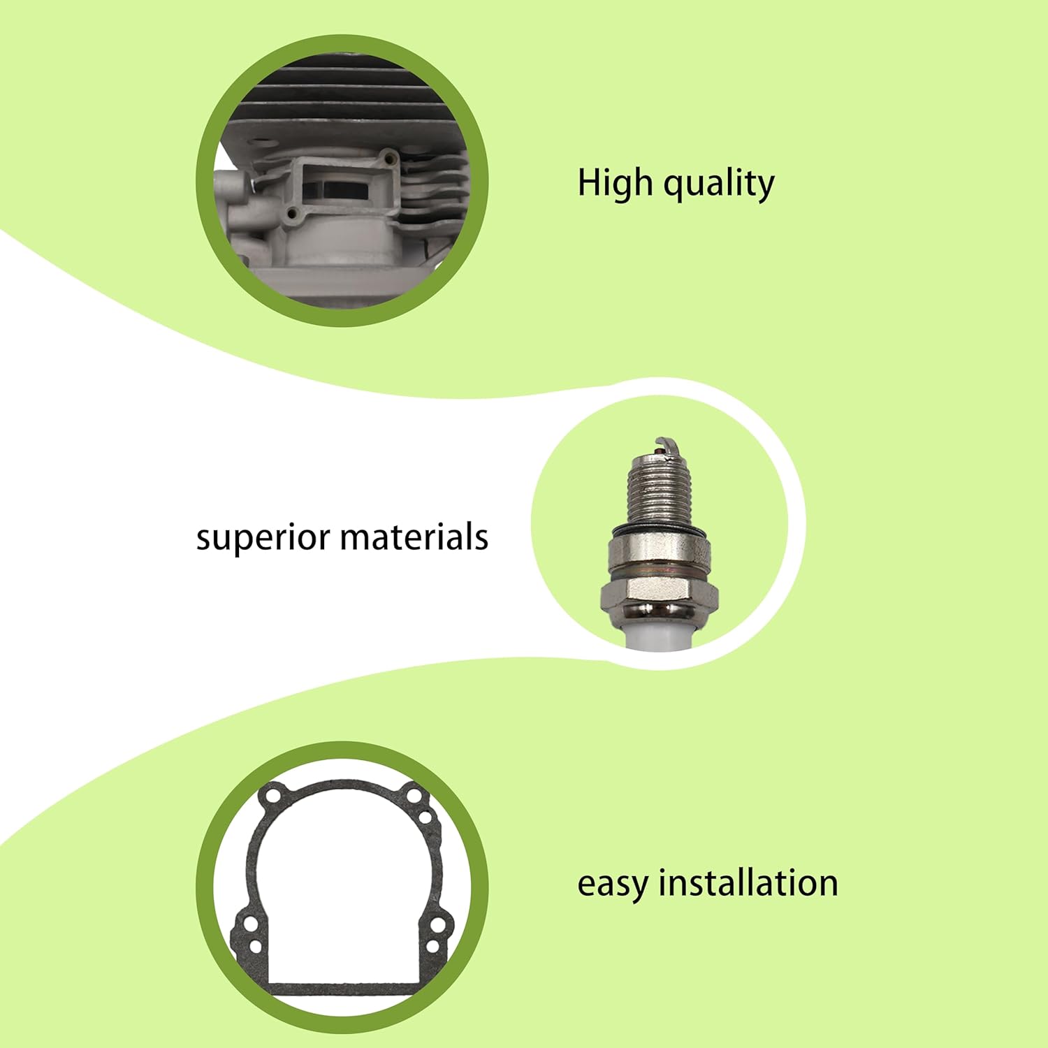 599886701 Cylinder Piston Kit with Gaskets and Spark Plug Engine Rebuild Repair Kit Compatible with RedMax EBZ8560 EBZ8560RH Backpack Leaf Blower Replace 599886701