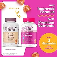 Vista 12 de SmartyPants Gomitas Multivitamínicas para Niñas Adolescentes - Fórmula Mejorada: Omega 3 (DHA/EPA), Vitamina C, D3, B12, Vitamina A, K y Zinc