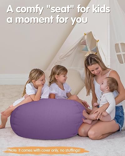 Miniatura 110 de Aubliss Puf de peluche con diseño de puntos rosa claro, mediano (32 pulgadas) rosado (Light Pink Dot),Unicornio de ojos grandes azul,Dinosaurio,Gris