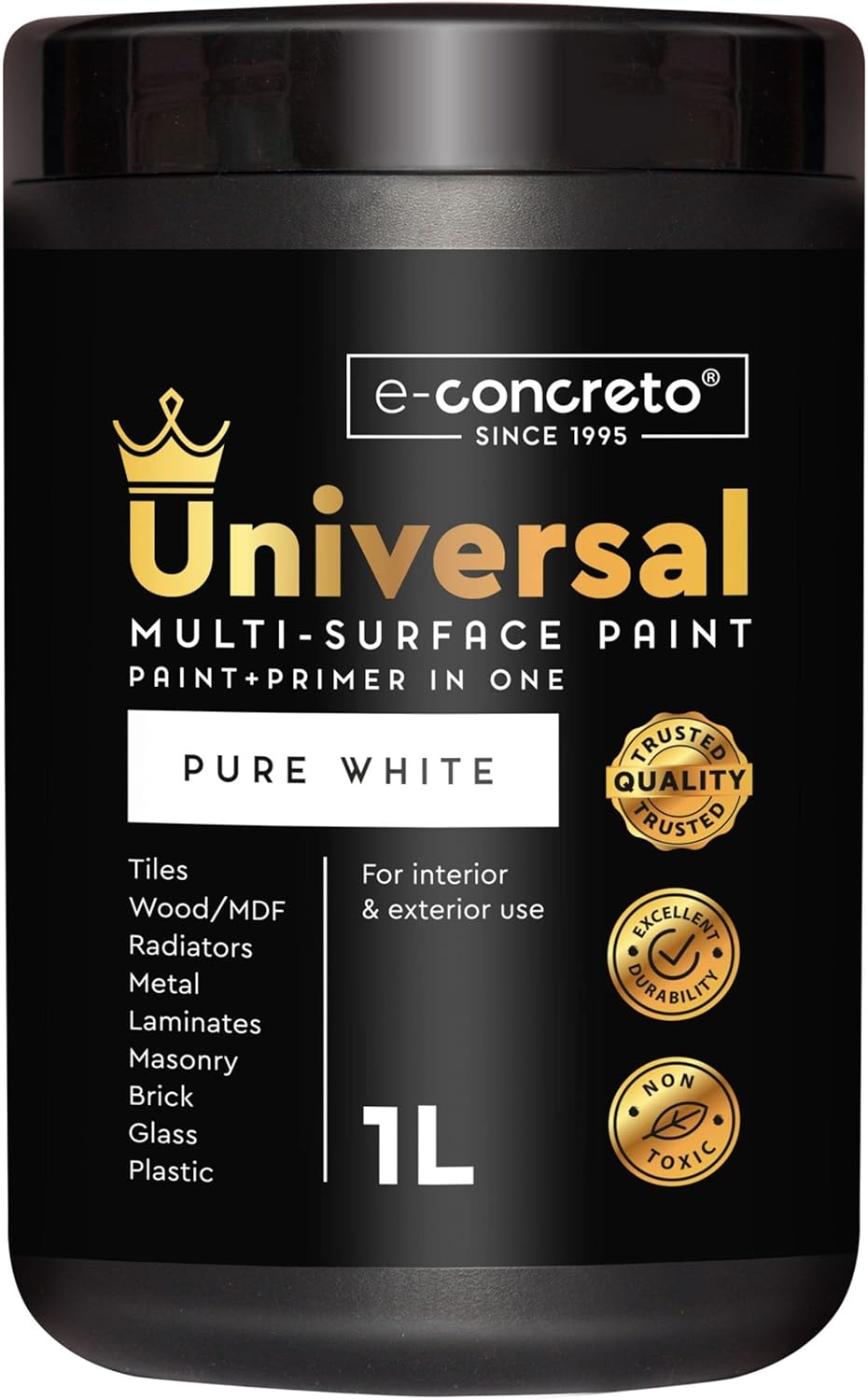 Buy econcreto Universal AllSurface Paint Satin White 1L Paint and