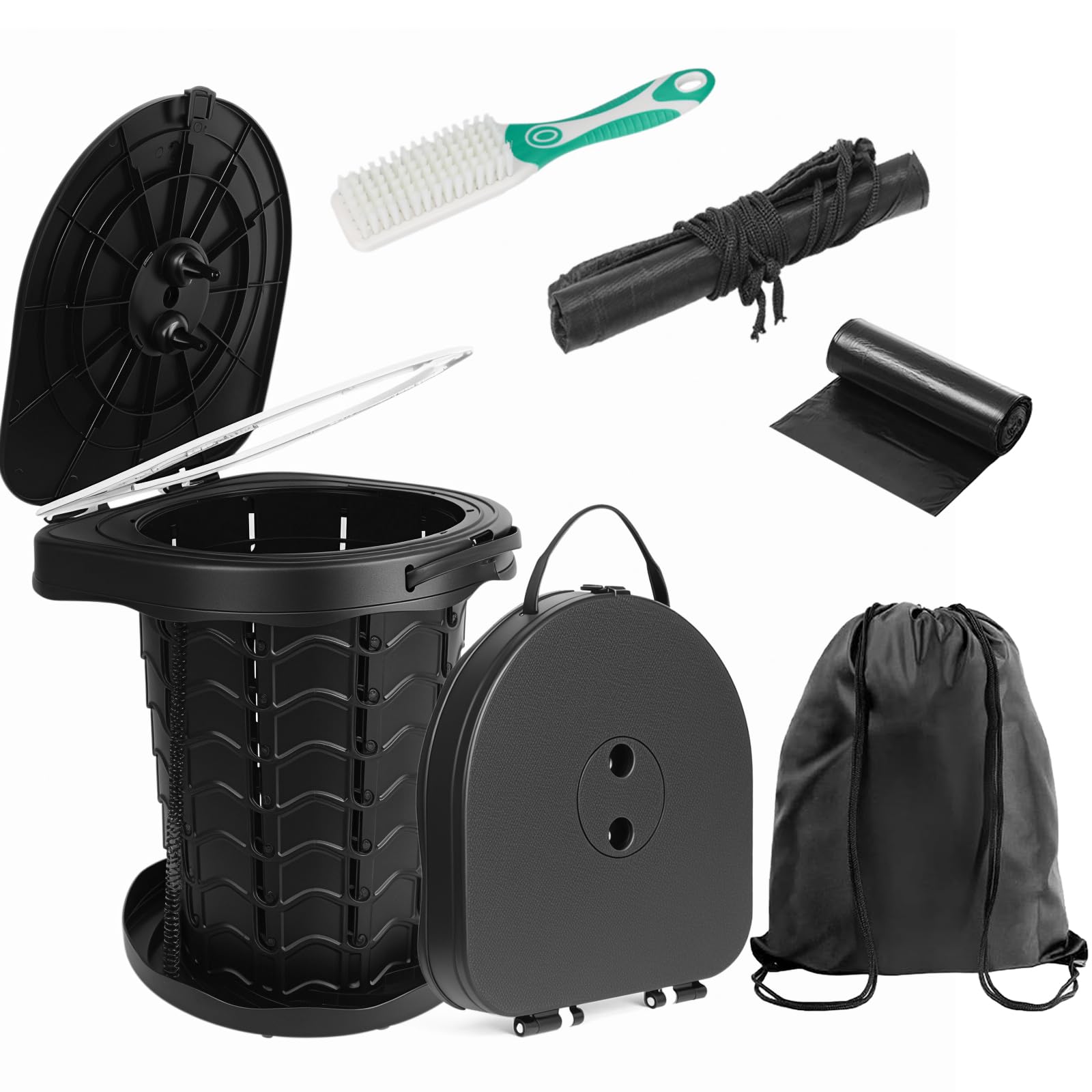 Gelivable Campingtoilette – Faltbare Porta Potti, Ideale tragbare Auto Toilette für Camping, Wandern, Angeln und Festivals, Trocken Trenn Toilette