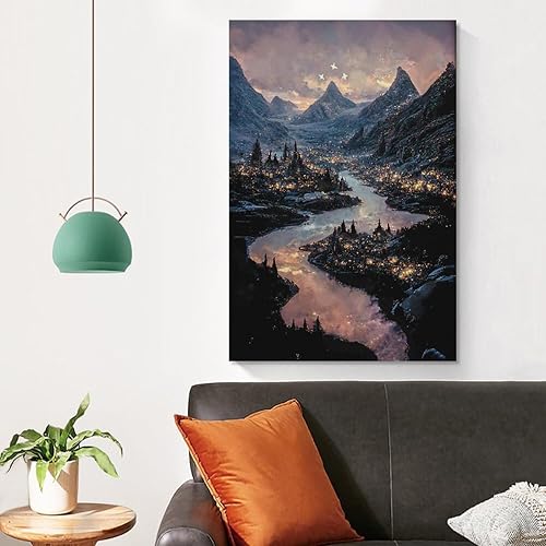 Miniatura 4 de AAHARYA Póster de la corte nocturna de Sarah J. Maas, con texto en inglés "A Court of Thorns and Roses Night Court of Thorns and Roses", lienzo