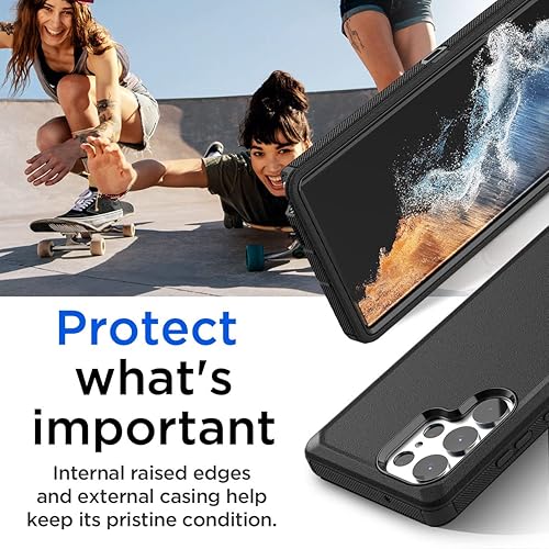 Miniatura 4 de AICase Funda ultra resistente para Galaxy S23 con protector de pantalla, protección de grado militar de 3 capas, 6.8 pulgadas 5G
