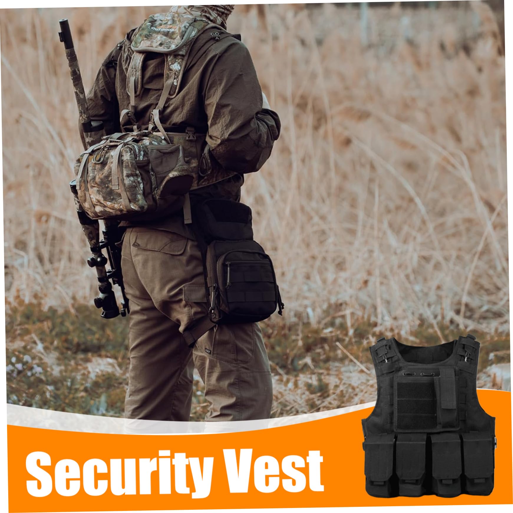 Sicherheitsweste, verstellbare Airsoftweste, leichte Paintballweste, Schnellwechsel-Plattenträgerweste, Komfort-Polizeiweste, multifunktionale Outdoorweste für Zugspiel, Paintballweste, Airsoftwe