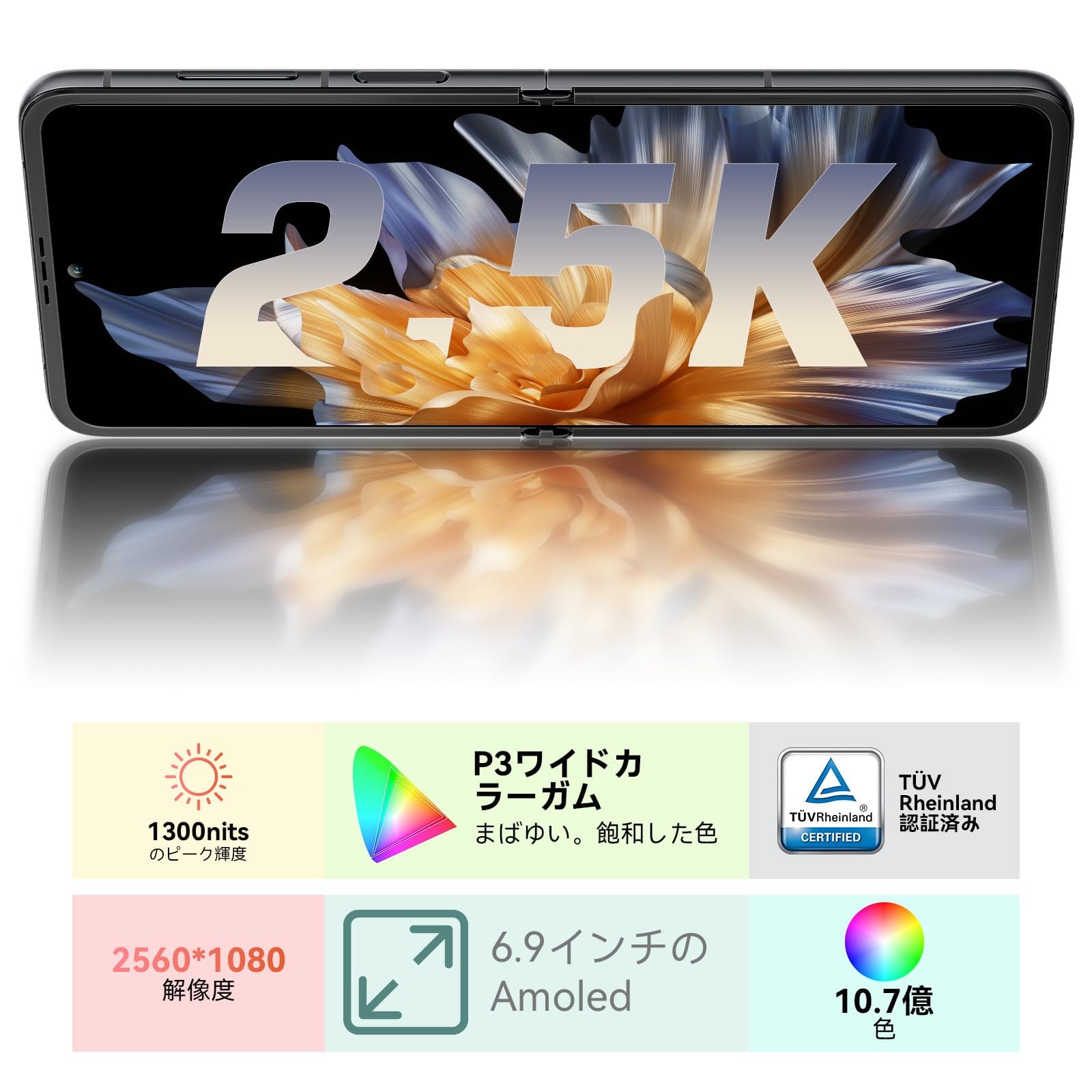 Amazon | Blackview HERO10 折りたたみスマホ Simフリー